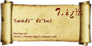 Tankó Ábel névjegykártya