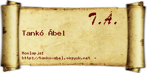 Tankó Ábel névjegykártya